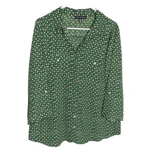 Sara Michelle Sheer Roll-Tab 3/4 Sleeve Blouse Women’s Size 1X